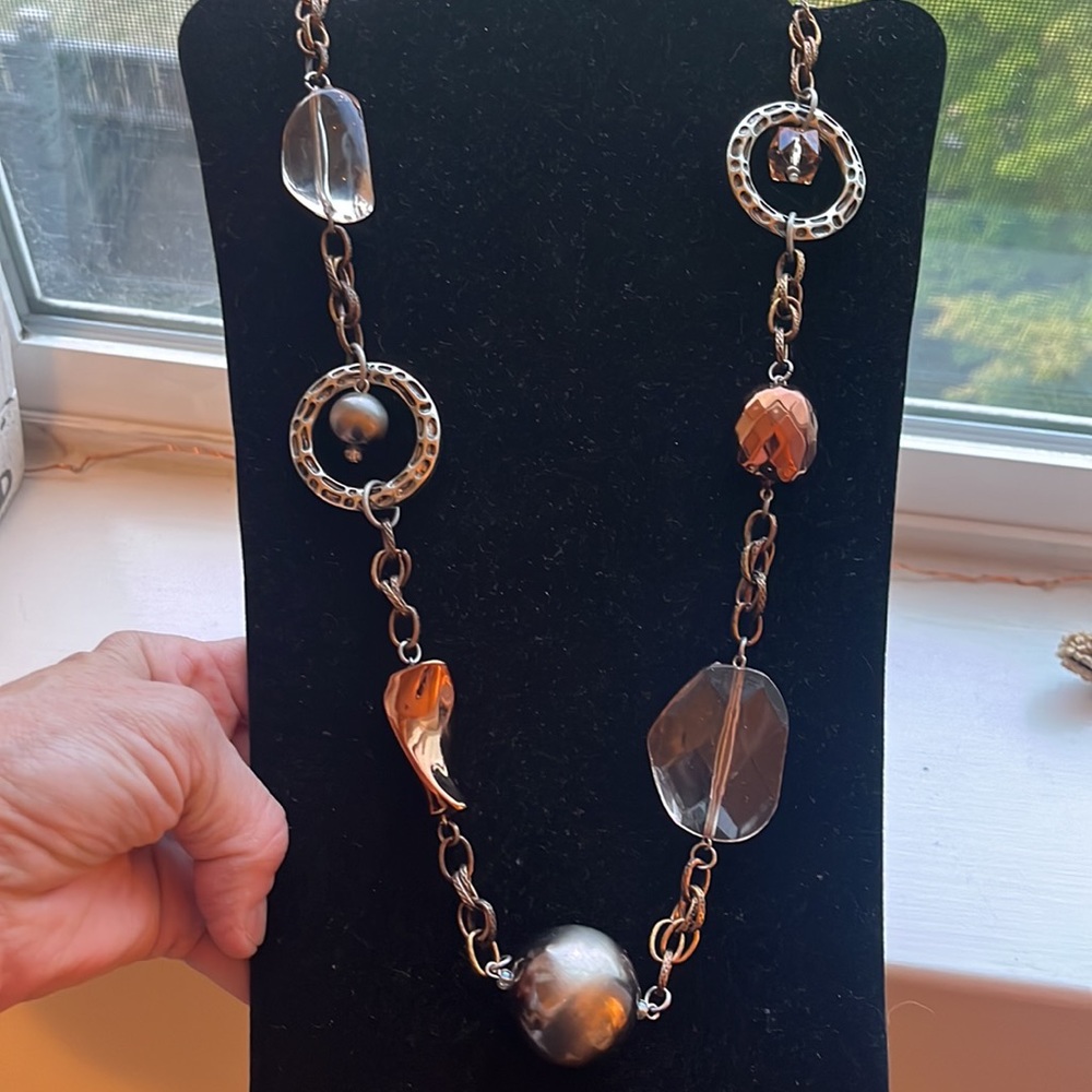 NWT Aris metal statement 32 inch necklace